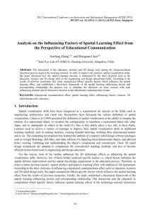 Analysis on the Influencing Factors of Spatial Learning Effect from