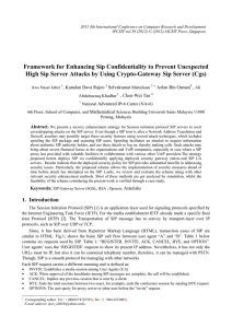 Framework for Enhancing Sip Confidentiality to Prevent Unexpected
