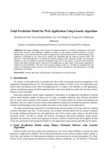 Fault Prediction Model for Web Application Using Genetic Algorithm Mohamad