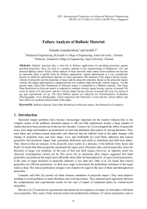 Failure Analysis of Ballistic Material Srikanth Gopalakrishnan and Senthil.V