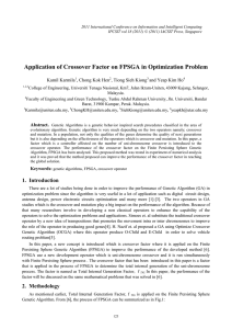 Application of Crossover Factor on FPSGA in Optimization Problem Kamil Karmila