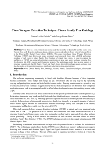 Clone Wrapper Detection Technique: Clones Family Tree Ontology Moses Lesiba Gadebe