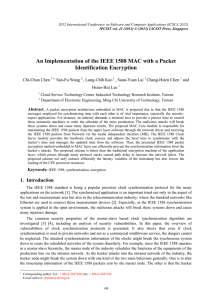 An Implementation of the IEEE 1588 MAC with a Packet