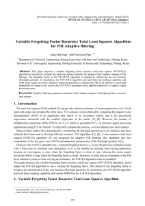 Variable Forgetting Factor Recursive Total Least Squares Algorithm and