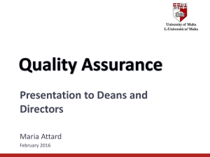 Presentation to Deans and Directors Maria Attard February 2016