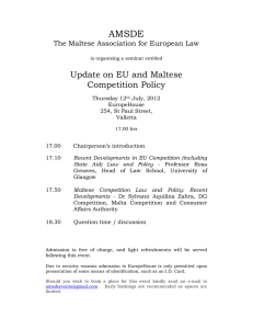 AMSDE Update on EU and Maltese Competition Policy