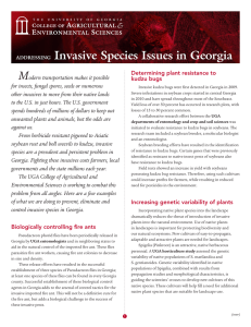 M Invasive Species Issues in Georgia odern transportation makes it possible