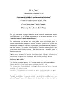 International Conference 2014: ““““IIIIntercultural Hybridity in Mediterranean Civilizations