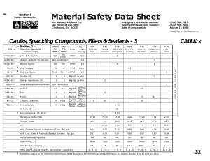 Mater ial Safety Data Sheet — Section 1 —