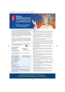 A British Library Conference 12 – 13 December 2011 Speakers