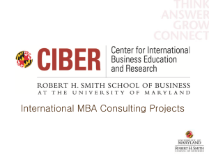 International MBA Consulting Projects