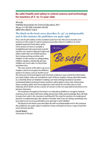 Be safe! Health and safety in school science and technology