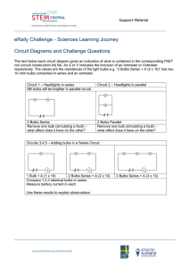 eRally Challenge - Sciences Learning Journey  Circuit Diagrams and Challenge Questions