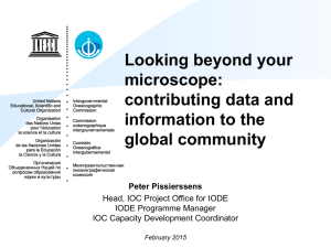 Looking beyond your microscope: contributing data and information to the