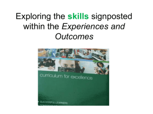 Exploring the signposted Experiences and skills