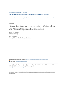 Determinants of Income Growth in Metropolitan and Nonmetropolitan Labor Markets