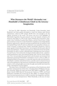 Who Measures the World? Alexander von Imagination C