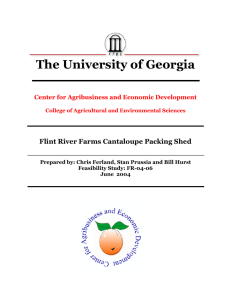 The University of Georgia Flint River Farms Cantaloupe Packing Shed