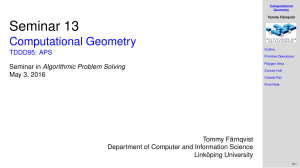Seminar 13 Computational Geometry