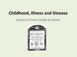Childhood, Illness and Disease Lecture 5 From Cradle to Grave