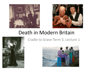 Death in Modern Britain Cradle to Grave Term 3, Lecture 1