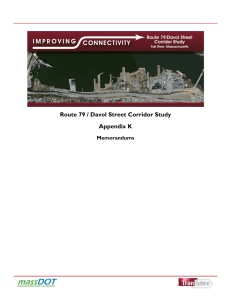 Route 79 / Davol Street Corridor Study Appendix K Memorandums