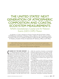 THE UNITED STATES’ NEXT GENERATION OF ATMOSPHERIC COMPOSITION AND COASTAL ECOSYSTEM MEASUREMENTS