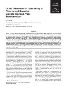 In Situ Observation of Quasimelting of Diamond and Reversible Graphite Diamond Phase