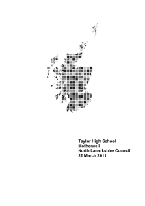 Taylor High School Motherwell North Lanarkshire Council