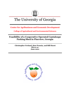 The University of Georgia Feasibility of a Cooperative Operated Cantaloupe