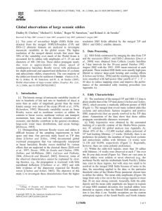 Global observations of large oceanic eddies Dudley B. Chelton, Michael G. Schlax,