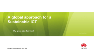 A global approach for a Sustainable ICT  ITU green standard week