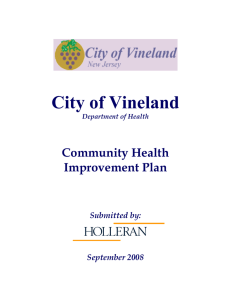 City of Vineland Community Health Improvement Plan
