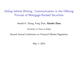 Hiding behind Writing: Communication in the Offering Process of Mortgage-Backed Securities