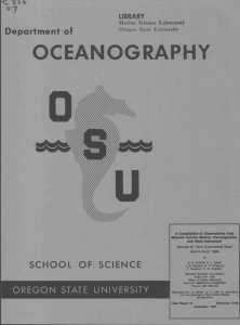 OCEANOGRAPHY // 0 7 Department
