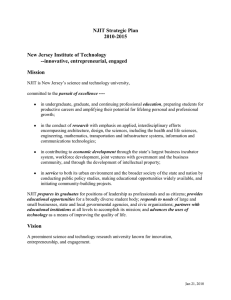 NJIT Strategic Plan 2010-2015  New Jersey Institute of Technology