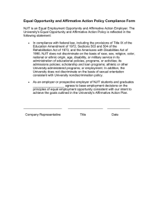 Equal Opportunity and Affirmative Action Policy Compliance Form
