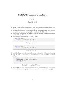 TDDC78 Lesson Questions Lu Li May 21, 2015