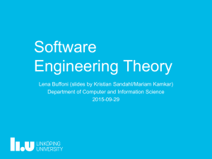 Software Engineering Theory