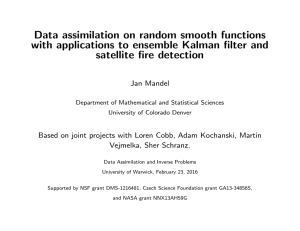 Data assimilation on random smooth functions satellite fire detection