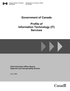 Government of Canada  Profile of Information Technology (IT)