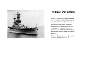 The Royal Oak sinking