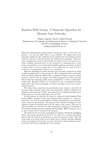 Random Walk Gossip: A Manycast Algorithm for Disaster Area Networks