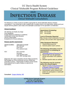 Infectious Disease Adult Clinical Telehealth Consultations