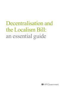 Decentralisation and the Localism Bill: an essential guide