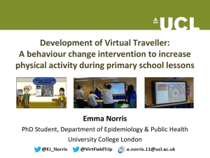 Development of Virtual Traveller: A behaviour change intervention to increase