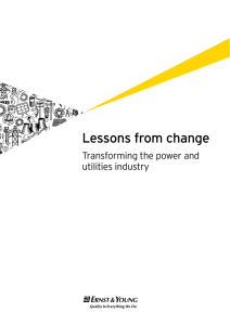 Lessons from change Transforming the power and utilities industry