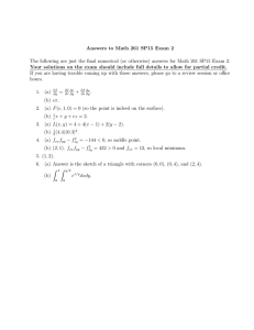 Answers to Math 261 SP15 Exam 2