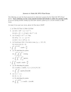 Answers to Math 261 SP15 Final Exam