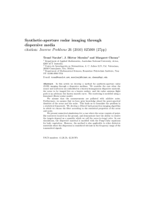 Synthetic-aperture radar imaging through dispersive media